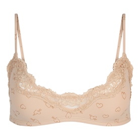 Scoop Bralette Mica Sketched Hearts