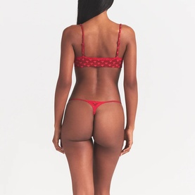 Pointelle Scoop Bralette Brick Heart Halfdrop