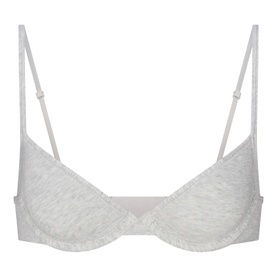 Unlined Demi Bra Light Heather Grey