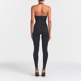 Halter Stirrup Catsuit Onyx