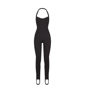 Halter Stirrup Catsuit Onyx