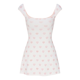 Mini Dress Snow Lace Hearts