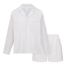 Long Sleeve & Boxer Set Snow Contrast