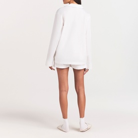 Long Sleeve & Boxer Set Snow Contrast