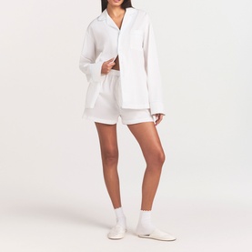 Long Sleeve & Boxer Set Snow Contrast