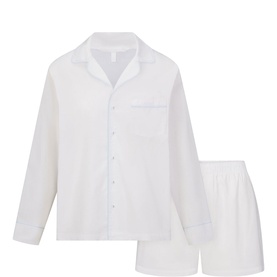Long Sleeve & Boxer Set Snow Contrast