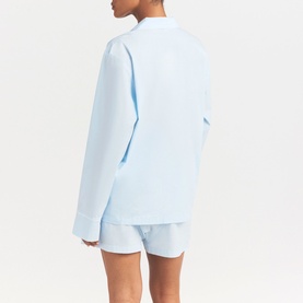 Long Sleeve & Boxer Set Baby Blue Contrast