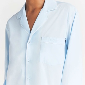 Long Sleeve & Boxer Set Baby Blue Contrast