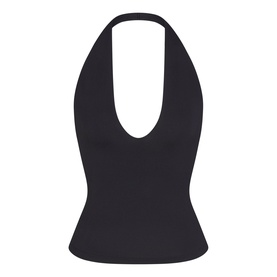 Smooth Layers Halter Top Obsidian