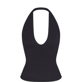 Smooth Layers Halter Top Obsidian