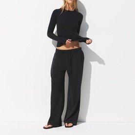 Wide Leg Trousers Soot