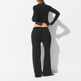Wide Leg Trousers Soot