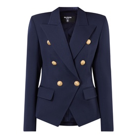 Fitted Double-Breasted Blazer