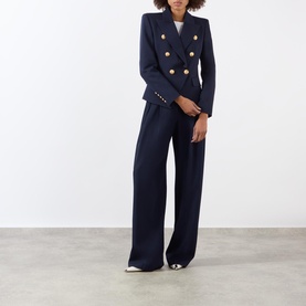 Fitted Double-Breasted Blazer