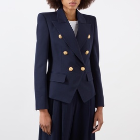 Fitted Double-Breasted Blazer