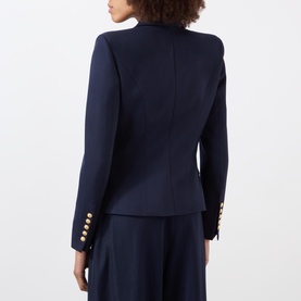 Fitted Double-Breasted Blazer