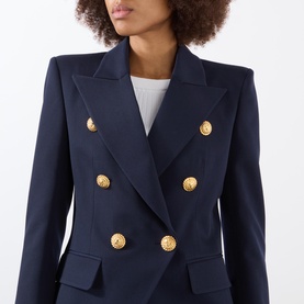 Fitted Double-Breasted Blazer