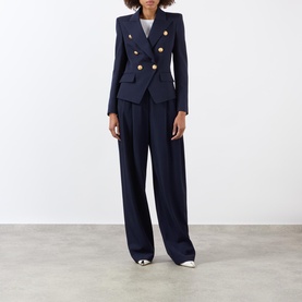 Fitted Double-Breasted Blazer