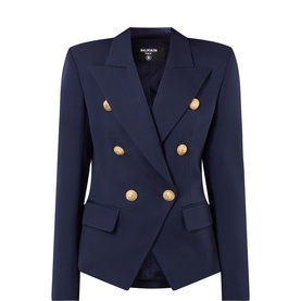Fitted Double-Breasted Blazer