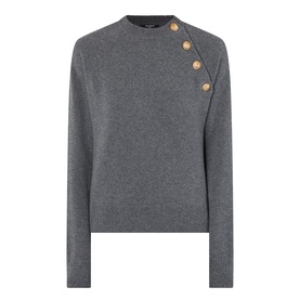 Crest Buttoned Sweater