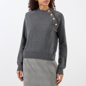 Crest Buttoned Sweater