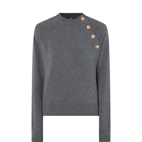 Crest Buttoned Sweater