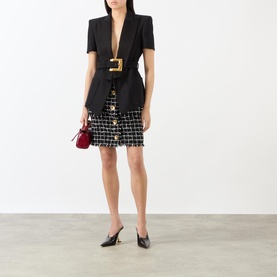 High-Rise Tweed Mini Skirt