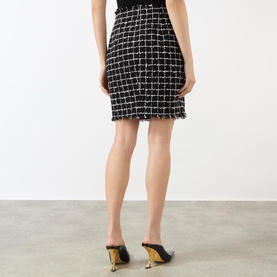 High-Rise Tweed Mini Skirt