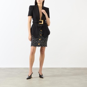 High-Rise Tweed Mini Skirt