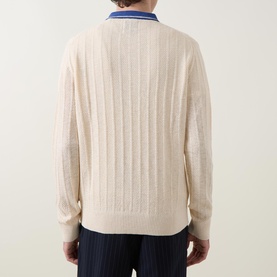 Cable Knit Polo Sweater