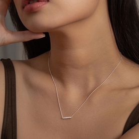 Horizon Mini Bar Pendant Necklace