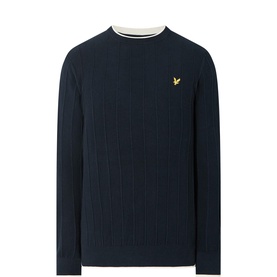 Logo Tipped Textured Sweater