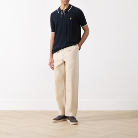 Tipped Piqu&eacute; Knit Polo Shirt