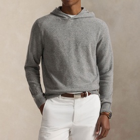 Washed Cashmere Knitted Hoodie