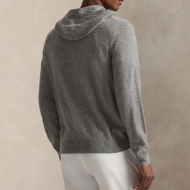 Washed Cashmere Knitted Hoodie