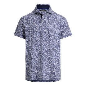 Floral Logo Tailored Golf Performance Polo Shirt