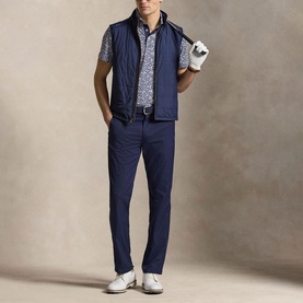 Floral Logo Tailored Golf Performance Polo Shirt