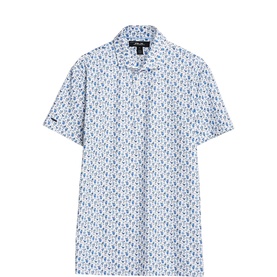 Printed Logo Tailored Performance Polo Shirt