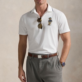 Polo Bear Logo Tailored Polo Shirt