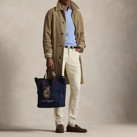 Polo Bear Canvas Shopper Tote Bag