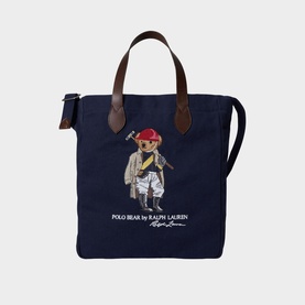 Polo Bear Canvas Shopper Tote Bag