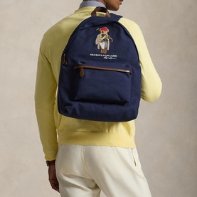 Polo Bear Logo Canvas Backpack