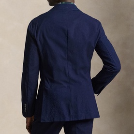 Single-Breasted Seersucker Jacket
