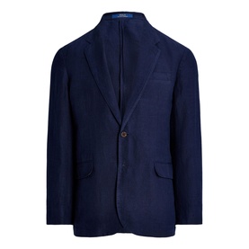 Single-Breasted Linen Suit Jacket