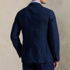 Single-Breasted Linen Suit Jacket