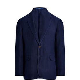 Single-Breasted Linen Suit Jacket