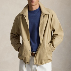 Shadow Stripe Seersucker Coach Jacket