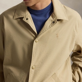 Shadow Stripe Seersucker Coach Jacket