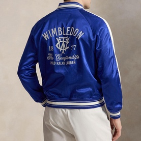 Wimbledon Logo Satin Bomber Jacket