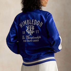 Wimbledon Logo Satin Bomber Jacket